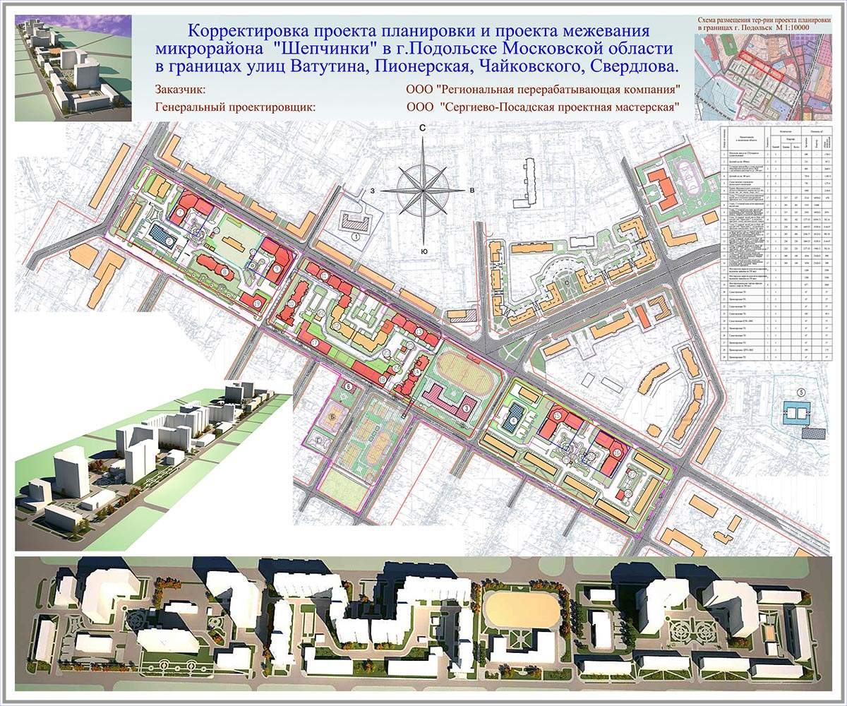 Проект планировки территории подольск