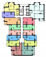Секция 6,типовой этаж - планировка