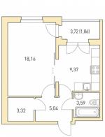 Однокомнатные квартиры - планировка