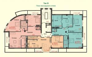 Тип Б, мансардный этаж - планировка
