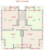 План 1 и 2 этажей - планировка