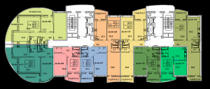 Корпус 5, секция А, типовой этаж - планировка
