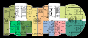 Корпус 5, секция Б, типовой этаж - планировка