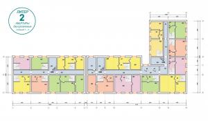 Корпус 2, подъезды 1, 2 и 3, двухуровневые квартиры - планировка