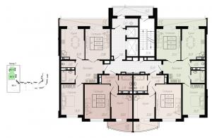 Корпус 7, б/с 2, типовой этаж

 - планировка