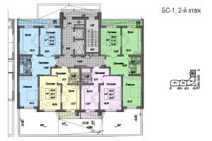 Корпуса 2 и 5, б/с 1, 2 этаж - планировка