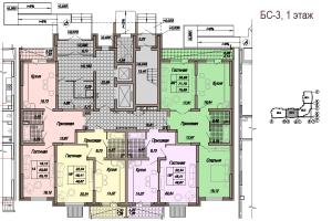 Корпуса 2 и 5, б/с 3, 1 этаж - планировка