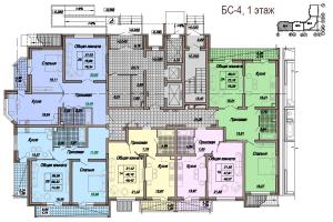 Корпуса 2 и 5, б/с 4, 1 этаж - планировка
