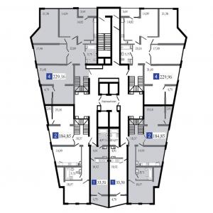 Бизнес класс, 24 этаж - планировка