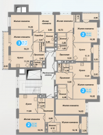 Корпус 2, б/с 1, типовой этаж - планировка