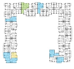 Корпус 5.2, 4 этаж - планировка