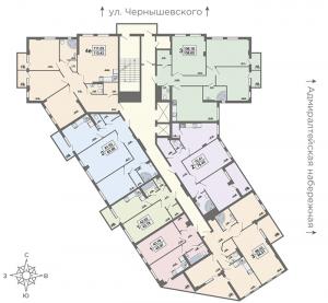 1-4 этажи - планировка
