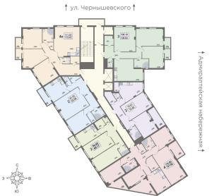 5-10 этажи - планировка